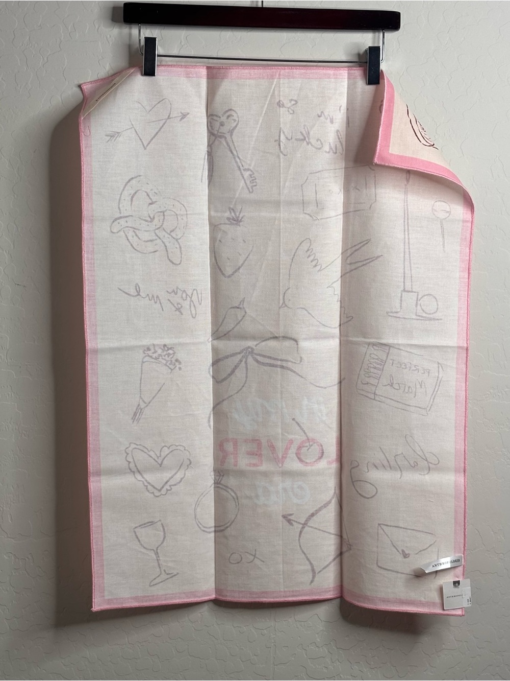 Anthropologie My Lover Era Dish Dish Tea Towel NWT 28x21. Sold Out - Picture 5 of 9